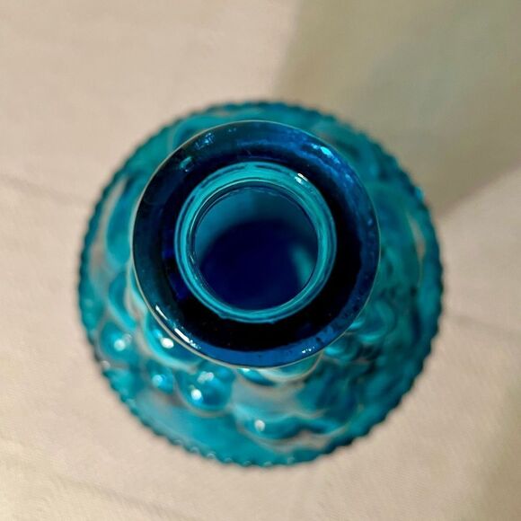 Empoli Blue Fruit Basket Italian Genie Bottle Decanter with No Stopper. EVC - Picture 7 of 10